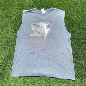Harley davidson eagle sleeveless shirt